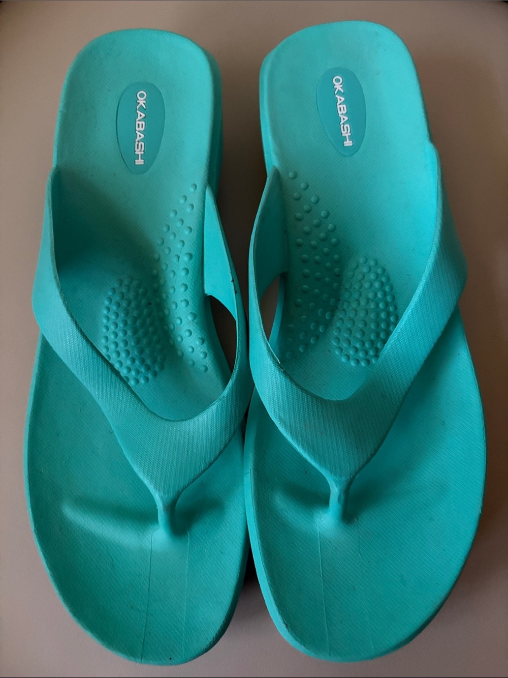 Okabashi Women's Teal Aqua Flip Flops